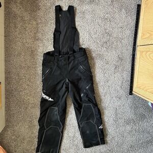 FLY RACING Men's SNX Pro Pants Men's Snowmobile Bibs Size Medium Black